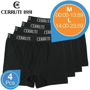 iBood Health & Beauty - Zwarte Cerruti boxershorts, set van 4 stuks ? Maat L