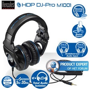 iBood - Hercules HDP DJ-Pro M1001 professionele DJ-hoofdtelefoon met stijl en comfort