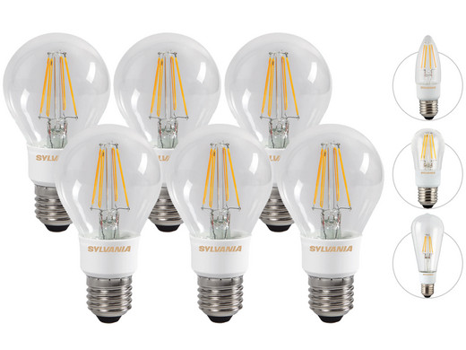 iBood Home & Living - 6x Sylvania LED-Lampen E27 2700 K