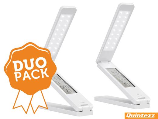 iBood Home & Living - Duopack Quintezz vouwbare LED-lamp, thermometer en alarm