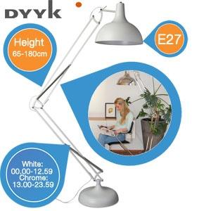 iBood Home & Living - DYYK vloerlamp XXL model Jipp, wit (online: 00.00 ? 12.59)