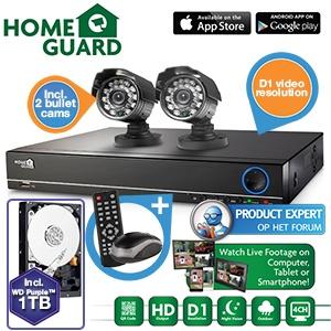 iBood Home & Living - Homeguard CCTV kit inclusief 1TB WD Purple & 2 bullet cams