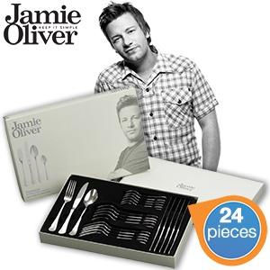 iBood Home & Living - Jamie Oliver 24-delige Bestekset Vintage, Classic Series in luxe geschenkdoos - Edelstaal