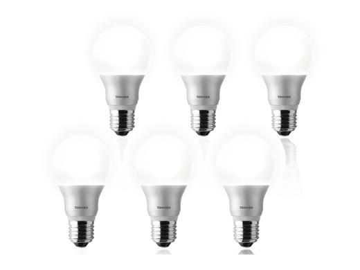 iBood Home & Living - Toshiba Dimbare LED Lampen, E27, 7.5W (6-Pack)