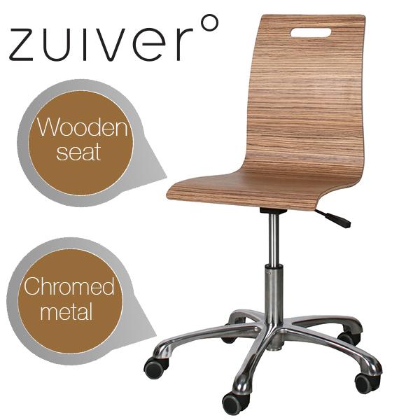 iBood Home & Living - Zuiver bureau stoel Chat office Zebrano
