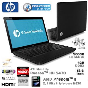 iBood - HP G62 Laptop met AMD Phenom™II triple-core processor en ATI Mobility Radeon™ HD 5470 switchable grafische kaart