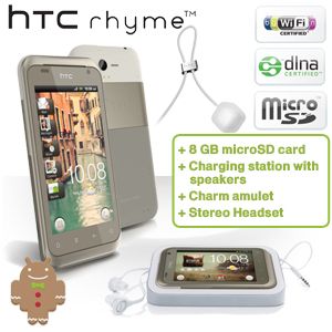 iBood - HTC Rhyme Android Smartphone met multifunctioneel laadstation, 8GB microSD en een Charm oproepindicator