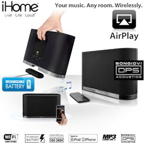 iBood - iHome iW1 AirPlay draadloze luidspreker - Je muziek in iedere ruimte, draadloos