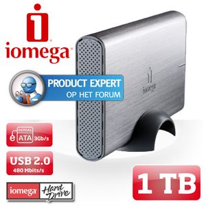 iBood - Iomega eSATA 3 Gbit / USB 2.0 - 1 TB Professional Hard Drive