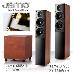 iBood - Jamo Set Studio S506 Design Speakers met 200 Watt bass-reflex subwoofer