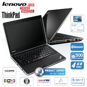 iBood - Lenovo Thinkpad Edge 13 inch met i3 processor, Gigabit Ethernet, HDMI en Bluetooth