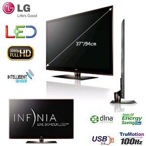 iBood - LG Infinia 37” 100Hz Full HD LED Televisie met 4x HDMI, Ethernet, Bluetooth en 2.4ms reactietijd
