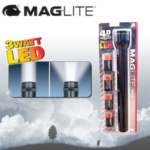 iBood - Maglite LED 4D-Cell Waterdichte Zaklamp inclusief 4 Duracell Batterijen