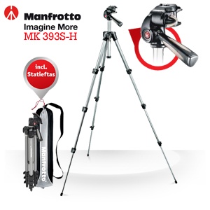 iBood - Manfrotto MK 393S-H compact en populair foto- en videostatief