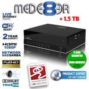 iBood - Mede8er Full HD Networked Media Tank met 1.5 TB Harde Schijf en 5 Jaar Garantie