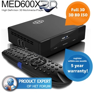 iBood - Mede8er MED600X3D 3D mediaplayer - registreer binnen een maand na factuurdatum: 5 jaar garantie!