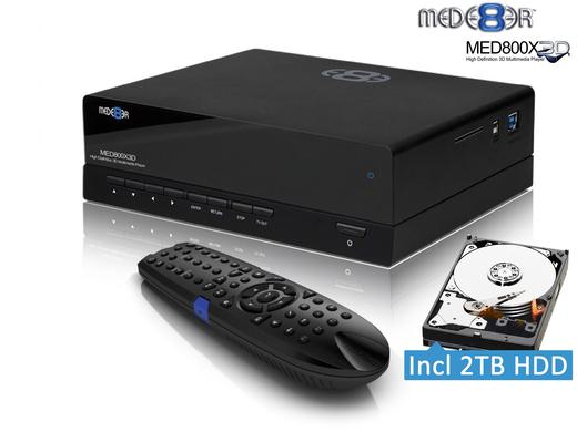 iBood - Mede8er MED800X3D 3D Media Speler m. 2TB interne HDD