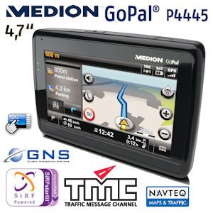 iBood - Medion GoPal 4.7 inch Breedbeeld Navigatiesysteem met Bluetooth en EU Kaarten Pre-installed