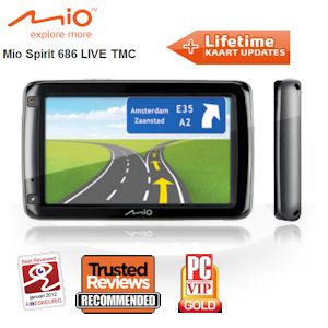 iBood - Mio S686 navigatie met Live TMC en Life time maps update!