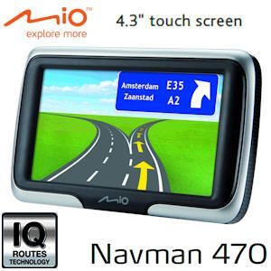 iBood - Mio Spirit 470 Navigatiesysteem met 4,3 inch scherm met Kaarten van W-Europa en IQ Routes en 3D view