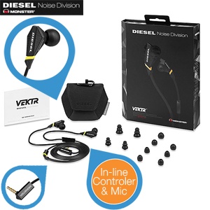 iBood - Monster Diesel VEKTR Ultra Performance In-Ear Headphones with ControlTalk