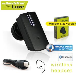 iBood - mr Handsfree Blue Luxe Bluetooth Wireless Headset