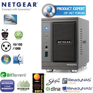 iBood - Netgear ReadyNAS Ultra 2 - Network media storage with 2x Gigabit port and 2x 500GB HDD!