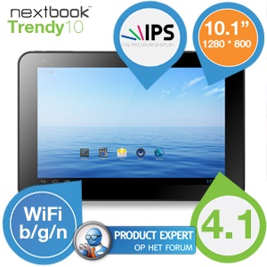 iBood - Nextbook Trendy 10 - ultradun 10.1 inch Android 4.1 tablet