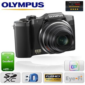iBood - Olympus 16MP en FullHD camera met dual-engine TruePic III+ beeldprocessors en 24x optische groothoekzoom