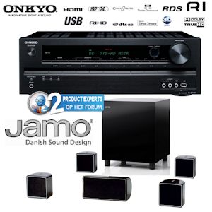 iBood - Onkyo 3D Receiver met 3x HDMI 1.4a plus Jamo 5.1 Design Speakerset