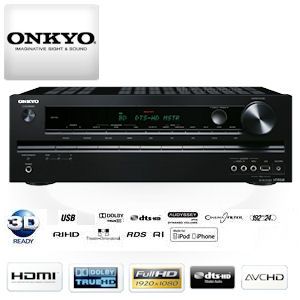 iBood - Onkyo 5.1-kanaals AV-HTR548B home theater receiver met vijf HDMI 1.4-poorten