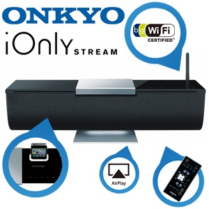 iBood - Onkyo iOnlystream - Classy en veelzijdig systeem voor iPod/iPhone en Wireless Audio