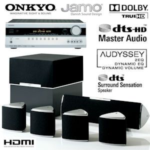 iBood - Onkyo TX-SR507 5.1 Home Theatre Receiver met Jamo A402 HSC5 Design Speakerset