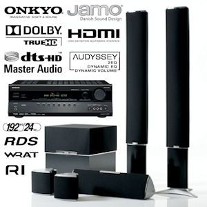 iBood - Onkyo TX-SR507 5.1 Home Theatre Receiver met Jamo A-407 Design Speakerset