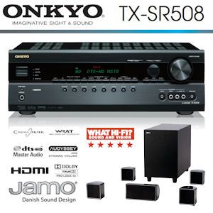 iBood - Onkyo TX-SR508 7.1 Home Theatre Receiver met Jamo A 102 HCS 5.1 Speakerset