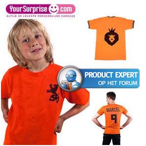 iBood - Ontwerp je Eigen Oranje WK Shirt met Naam en Rugnummer