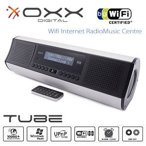 iBood - OXX Digital Wireless Internet-radio Music Center ‘Tube’ met 2.1 speakersysteem