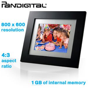 iBood - Pandigital 7-inch digitale fotolijst met een aspectratio van 4:3 en 1 GB intern geheugen