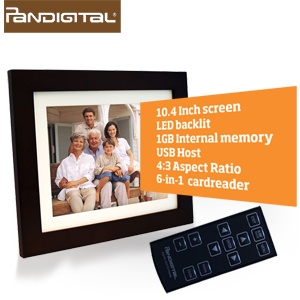 iBood - Pandigital PanImage 10,4 inch digitale fotolijst met LED-achtergrondverlichting