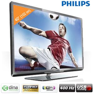 iBood - Philips 40 inch Full HD LED Smart TV met USB-opname, 400 Hz en ingebouwde WiFi