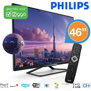 iBood - Philips 46-inch 3D Ultra Slim Smart LED TV met Pixel Plus HD