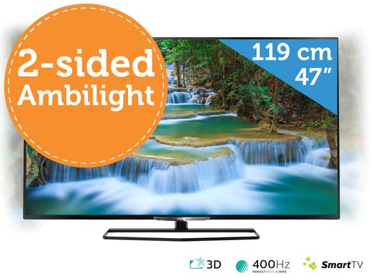 iBood - Philips 47-inch 3D Full-HD LED-TV met tweezijdig Ambilight