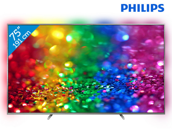 iBood - Philips 75" 4K Smart TV met Ambilight