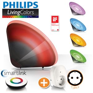 iBood - Philips Living Colors Conic Black met LivingWhites adapter