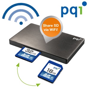 iBood - PQI Air drive - de dunste, lichtste en kleinste WiFi SDHC-kaartlezer