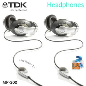 iBood - Professionele TDK DJ Headphones DuoPack met Meedraaiende Oorstukken en Volumeregelaar