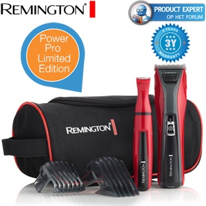 iBood - Remington Pro Power Tondeuseset inclusief accessoires, detailtrimmer en toilettas!