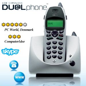 iBood - RTX DUALphone 3045 draadloze Skype- en DECT- telefoon