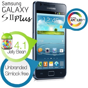 iBood - Samsung Galaxy S2 Plus - Android 4.1 Smartphone met Super AMOLED Plus scherm - Blauw