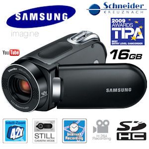 iBood - Samsung SMX-F34 Camcorder met 34 x Optische Zoom en 16 GB Intern Flash Geheugen
